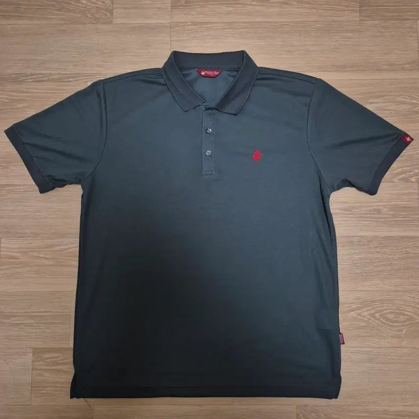 [BUNJANG] Beverly Hills Polo Club Small Pony Tipped Collar Short Sleeve T-Shirt L (100) / 비버리힐스폴로클럽 스몰포니 반팔 카라티 L(100)