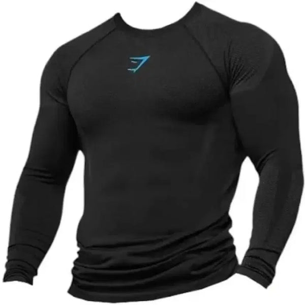[BUNJANG] Gymshark Onyx V5 Long Sleeve Black/Onyx Grey Size M / [새상품] M 짐샤크 오닉스 블루 롱슬리브