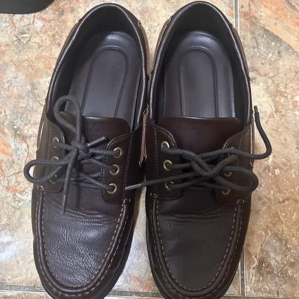 [BUNJANG] Uniqlo C Boat Shoes Dark Brown / 유니클로 C 보트 슈즈 다크 브라운