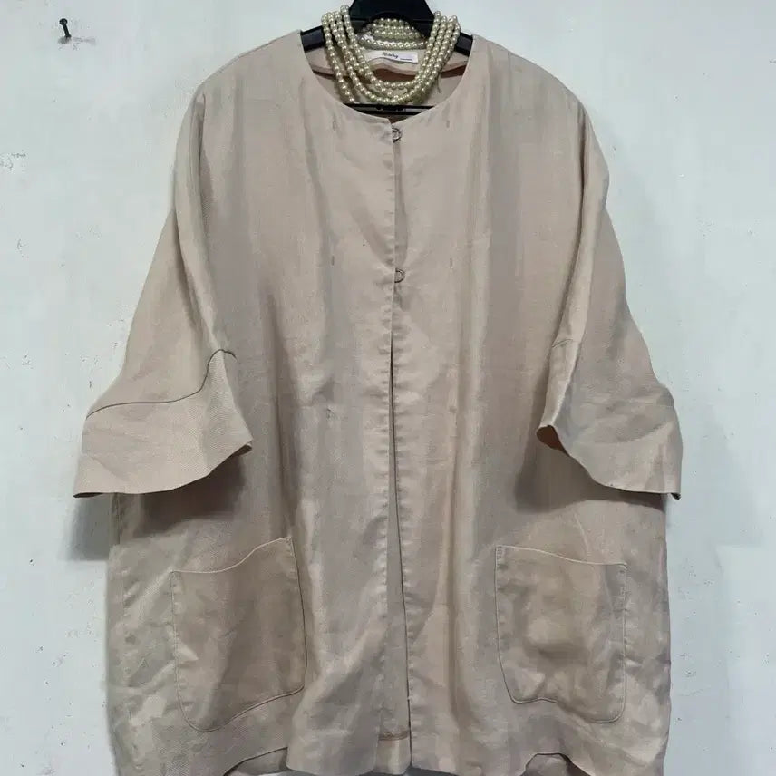 [BUNJANG] N6730 Linen Bandless Jacket / N6730 마 자켓.노카라.린넨.아방