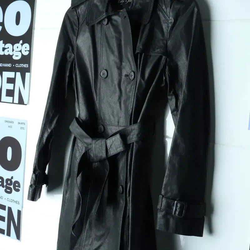 [BUNJANG] W(M) City Zip-Up Windbreaker Jumper Jacket Real Leather Cowhide / W(M) 시티지 집업 바람막이 점퍼자켓 리얼레더 소가죽-H34906