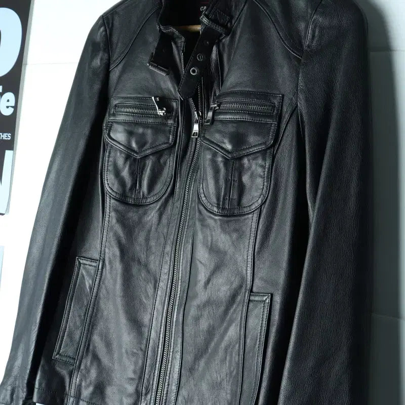 [BUNJANG] Brand Vintage Real Leather Zip-Up Windbreaker Jumper Jacket / W(M-L) 브랜드빈티지 집업 바람막이 점퍼자켓 리얼레더-H34910