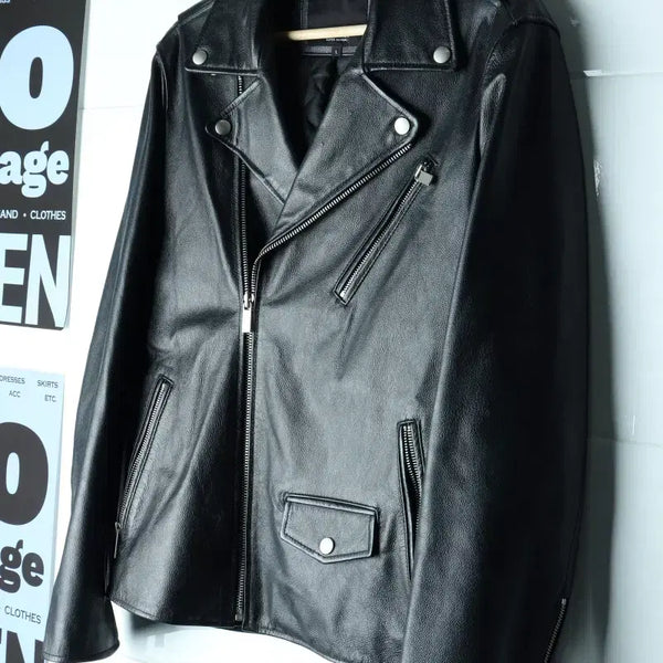 [BUNJANG] East-KUNST Zip-Up Windbreaker Jumper Jacket Real Leather / (L-XL) 이스트쿤스트 집업 바람막이 점퍼자켓 리얼레더-H34918