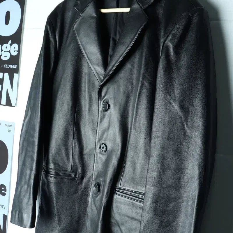 [BUNJANG] Brand Vintage Zip-Up Windbreaker Jacket Real Leather / (L-XL) 브랜드빈티지 집업 바람막이 점퍼자켓 리얼레더-H34926