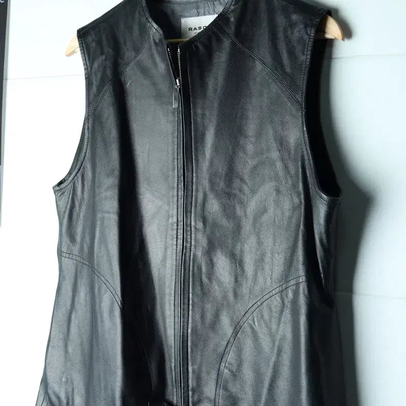 [BUNJANG] Lash Zipper Windbreaker Jumper Jacket Real Leather Vest / (XL-2XL) 라쉬 집업 바람막이 점퍼자켓 리얼레더 조끼-H34927