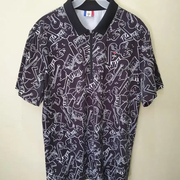 [BUNJANG] CASTELBAJAC 100 Half-Zip Golf Polo Shirt / 100 까스텔바작 반집업 골프 카라티