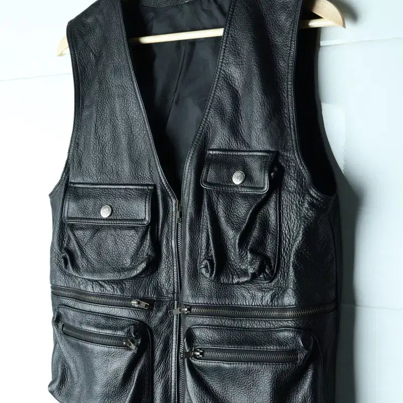 [BUNJANG] Brand Vintage Zip-Up Windbreaker Jacket Real Leather Bagatelle-H34932 / (F) 브랜드빈티지 집업 바람막이 점퍼자켓 리얼레더 바가텔-H34932