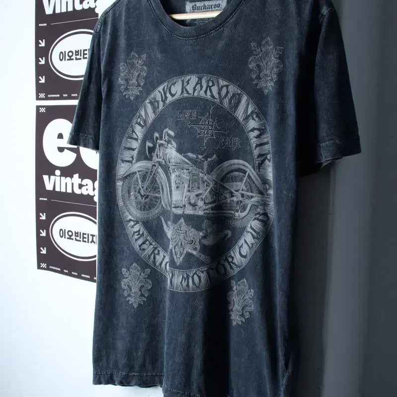 [BUNJANG] Buckaroo Pigment Vintage Printing T-Shirt (L-XL) / (L-XL) 버커루 반팔 티셔츠 피그먼트 빈티지프린팅-H34933