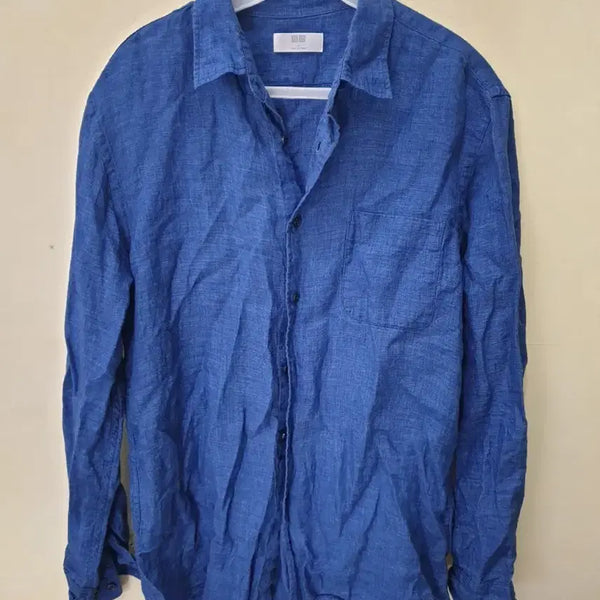 [BUNJANG] Uniqlo L/S Shirt Blue / L 유니클로 긴팔 셔츠