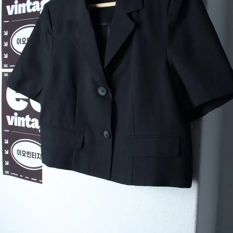 [BUNJANG] MISO Zip-Up Windbreaker Jacket / W(M) 미쏘 집업 바람막이 점퍼자켓 반소매 싱글 크롭-H34894