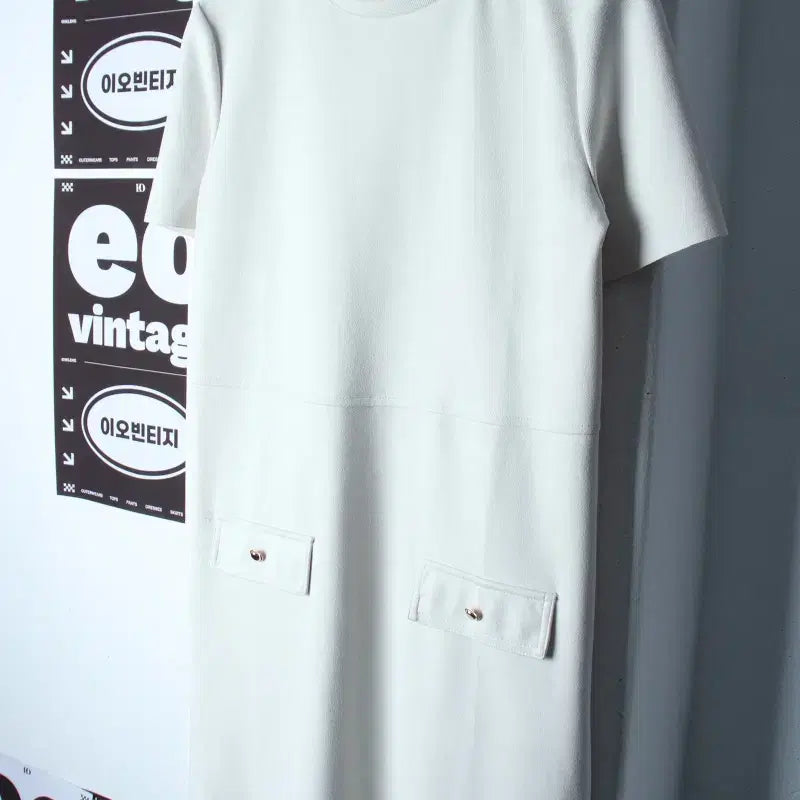 [BUNJANG] Zara Basic Short Sleeve Dress Ivory / W(M) 자라 드레스 원피스 반팔 무지 아이보리 놈코어-H35037