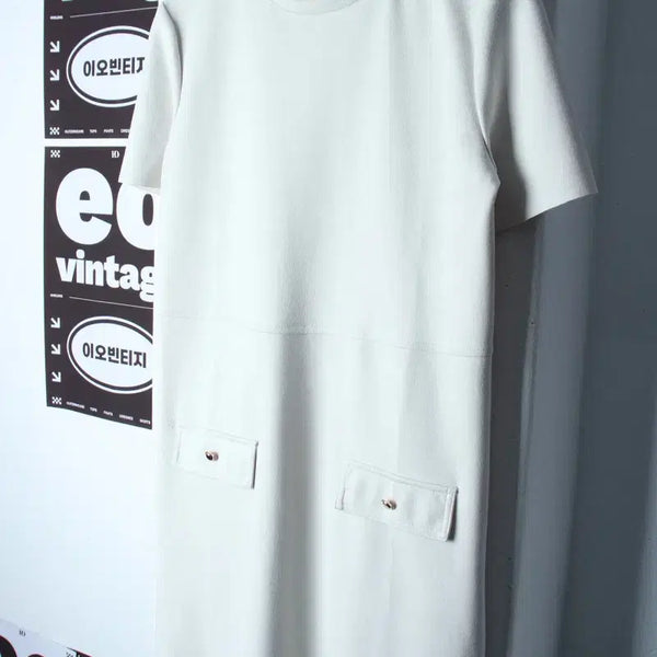 [BUNJANG] Zara Basic Short Sleeve Dress Ivory / W(M) 자라 드레스 원피스 반팔 무지 아이보리 놈코어-H35037