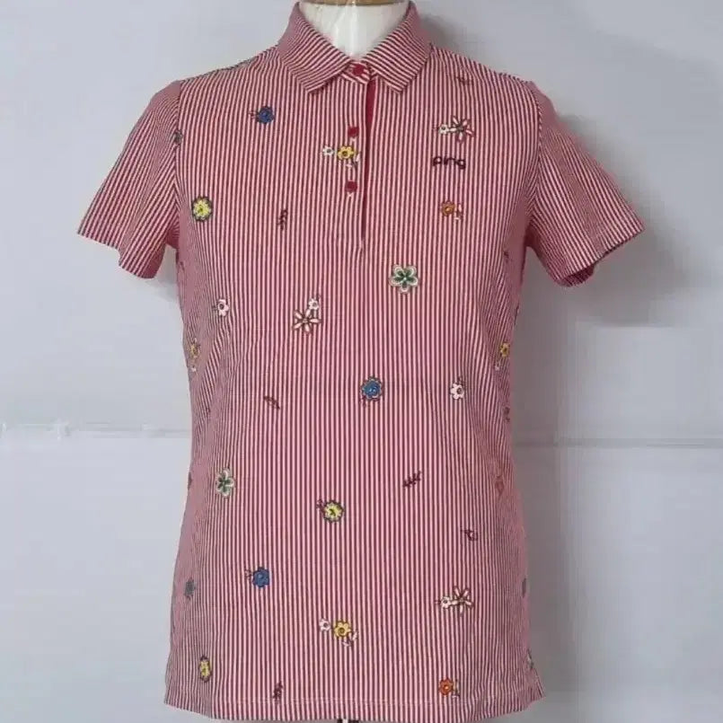 [BUNJANG] PING Printed Golf Short Sleeve Polo T-shirt (Size 66) / 66)핑 PING 프린티드 골프 포인트 반팔 카라티셔츠