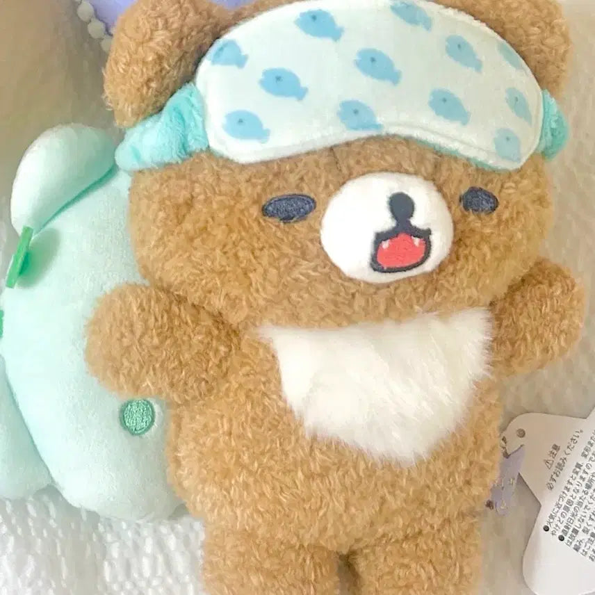 [BUNJANG] San-X Koguma & Rilakkuma "Nap Series" Eye Mask Set / 차이로이 코구마 리락쿠마 세트 안대 푸대푸대 낮잠 시리즈