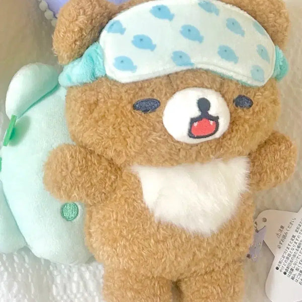 [BUNJANG] San-X Koguma & Rilakkuma "Nap Series" Eye Mask Set / 차이로이 코구마 리락쿠마 세트 안대 푸대푸대 낮잠 시리즈