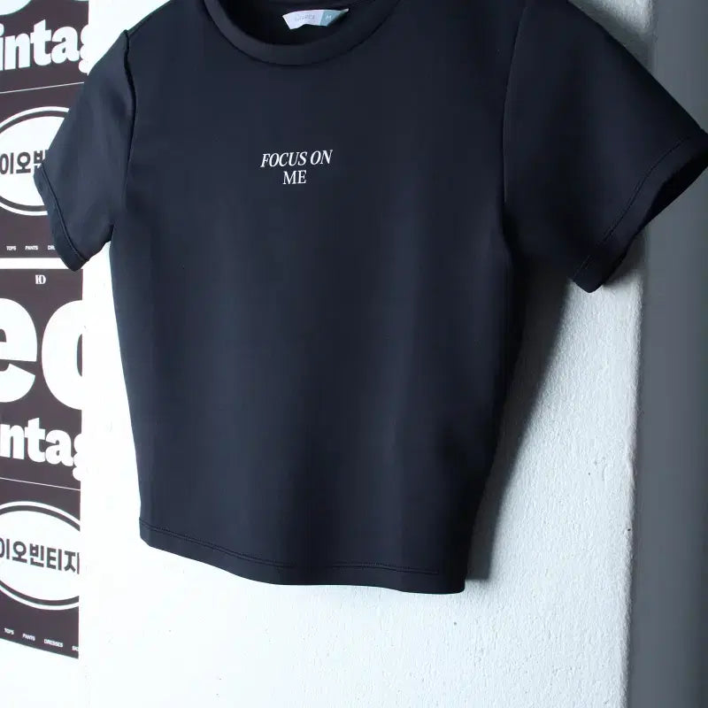 [BUNJANG] Barrel Half Sleeve T-Shirt Black / W(M) 배럴 반팔 티셔츠 기능성 크롭 블랙 스윔-H34942