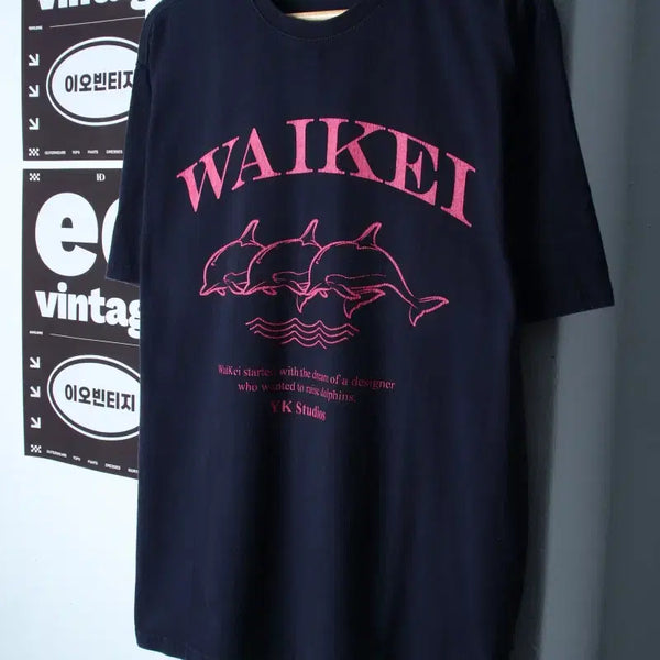 [BUNJANG] YK Dolphin Short Sleeve T-Shirt Navy (L-XL) / (L-XL) 와이케이 반팔 티셔츠 작은사용감 돌고래 네이비-H34951