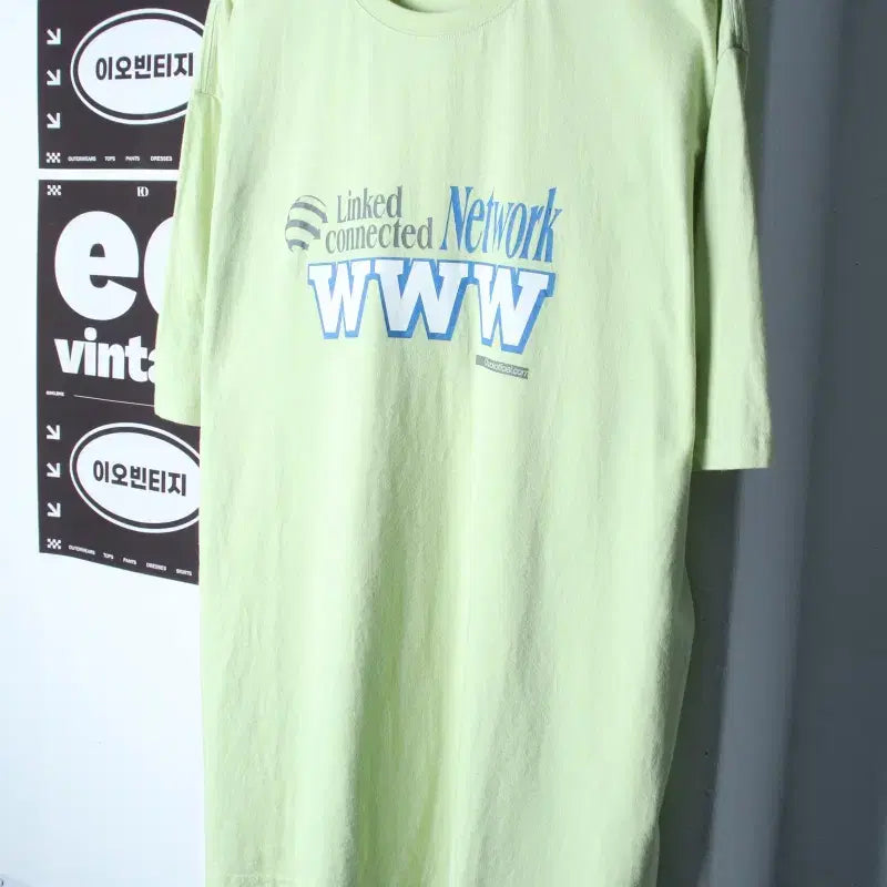 [BUNJANG] Big Size Old School Green Short Sleeve T-Shirt XL-2XL / (XL-2XL) 척 반팔 티셔츠 빅사이즈 연그린 올드스쿨-H34954