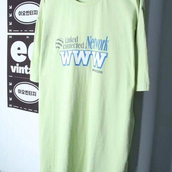 [BUNJANG] Big Size Old School Green Short Sleeve T-Shirt XL-2XL / (XL-2XL) 척 반팔 티셔츠 빅사이즈 연그린 올드스쿨-H34954