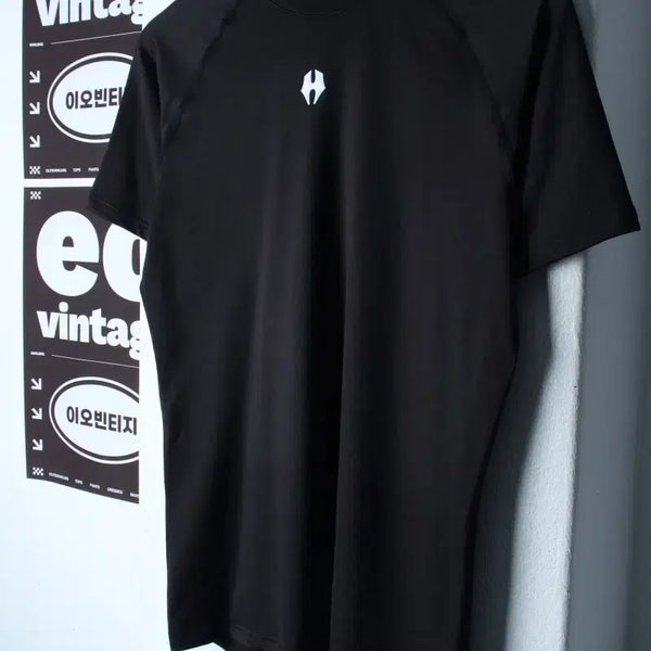 [BUNJANG] HUGON Functional Muscle Fit Short Sleeve T-Shirt Black XL / (XL) 허그본 반팔 티셔츠 기능성 머슬핏 블랙-H34955