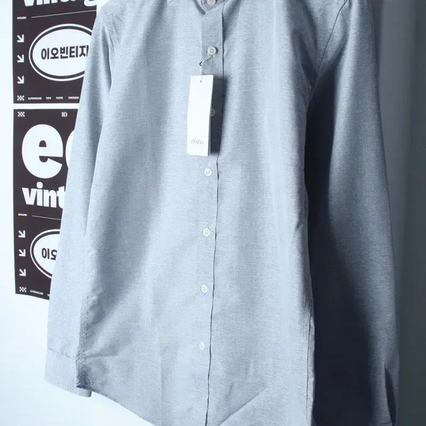 [BUNJANG] ZIOZIA Solid Gray Casual Shirt / (M) 지오지아 셔츠 남방 새상품 무지 그레이 놈코어-H34971