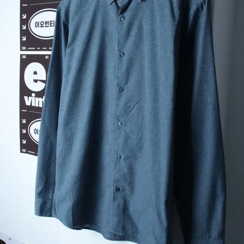 [BUNJANG] Mind Bridge Plain Blue Shirt L-XL / (L-XL) 마인드브릿지 셔츠 남방 무지 블루 아메카지-H34983