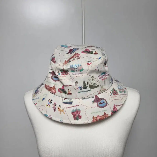 [BUNJANG] Disney Castle Map Bucket Hat / Disney Castle 디즈니 캐슬 지도 버킷햇