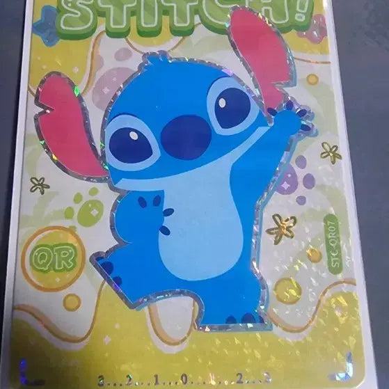 [BUNJANG] Disney Stitch Official Graded Illustrated Card Yellow Color / 디즈니 스티치 정품 일러스트 카드 QR등급 옐로우컬러