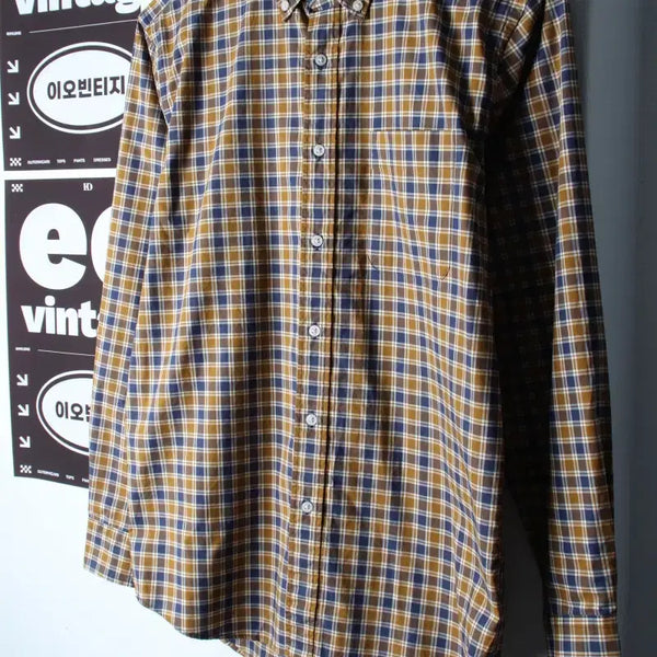 [BUNJANG] Uniqlo Check Pattern Casual Shirt / (S) 유니클로 셔츠 남방 체크 브라운-H34848