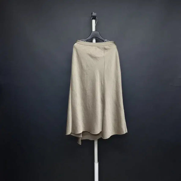 [BUNJANG] Time Flare Asymmetrical Long Skirt Khaki / 타임 춘하추 플레어 언발 롱 스커트 64 44.55