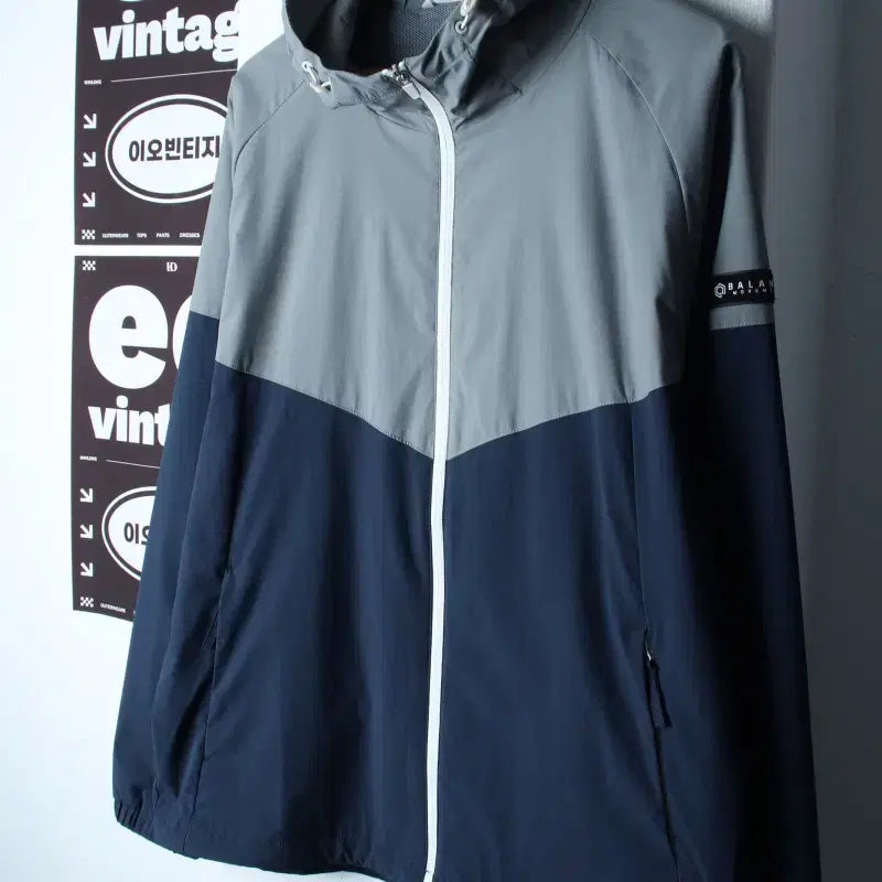 [BUNJANG] TOPTEN Colorblock Zip-Up Windbreaker Jacket (XL) / (XL) 탑텐 집업 바람막이 점퍼자켓 기능성 배색 그레이-H34856