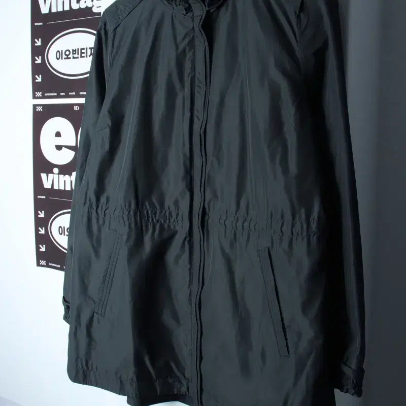 [BUNJANG] JISEN Zip-Up Windbreaker Jumper Jacket (XXL) - Charcoal / W(2XL) 지센 집업 바람막이 점퍼자켓 빅사이즈 차콜 롱-H34857