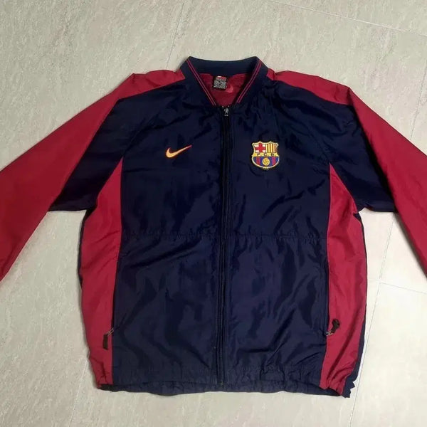 [BUNJANG] Nike FC Barcelona Windbreaker Navy Red / 나이키 FC바르셀로나 바람막이 네이비 레드
