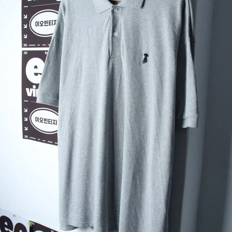 [BUNJANG] Big Size Short Sleeve Collar T-Shirt XL-2XL / (XL-2XL) 테이크이지 반팔 카라 티셔츠 빅사이즈-H34862