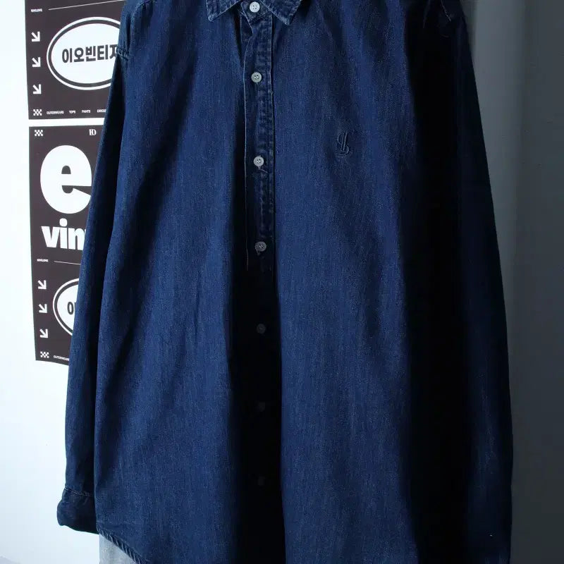 [BUNJANG] La Fée Store Denim Shirt / (L-2XL) 라퍼지스토어 셔츠 남방 데님 청 무지 아메카지-H34866