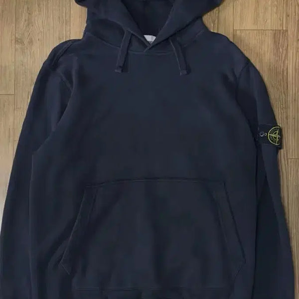 [BUNJANG] Stone Island Hooded Sweatshirt Black / 스톤아일랜드 후드티 검정색