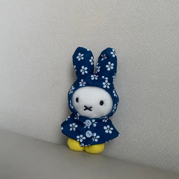 [BUNJANG] Miffy Flower Raincoat Doll Keychain / 꽃 우비 미피 인형 키링