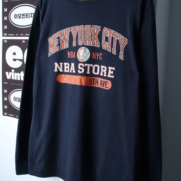 [BUNJANG] NBA USA Vintage Printing Long Sleeve T-Shirt (L-XL) / (L-XL) NBA 엔비에이 긴팔티셔츠 USA 빈티지프린팅-H34884
