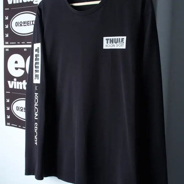 [BUNJANG] Kolon Sport x Thule Collaboration Long Sleeve T-Shirt Black Limited Edition / (L) 코오롱스포츠 긴팔티셔츠 툴레 협업 블랙 한정판-H34885