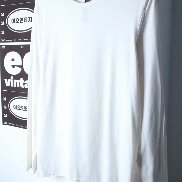 [BUNJANG] Lululemon Long Sleeve T-Shirt Basic White / (S-L) 룰루레몬 긴팔티셔츠 기능성 무지 화이트-H34886