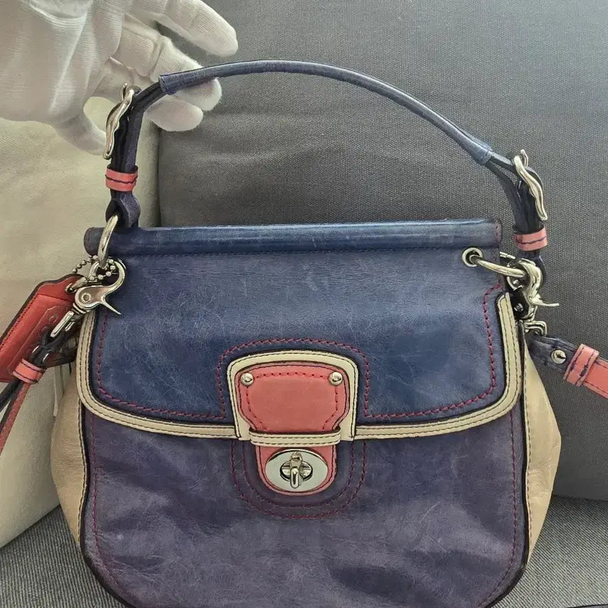 [BUNJANG] Coach 70th Anniversary Limited Edition Legacy Colorblock Willis Bag / 코치의 70주년 기념 한정판 레거시 컬러블록 윌리스 백