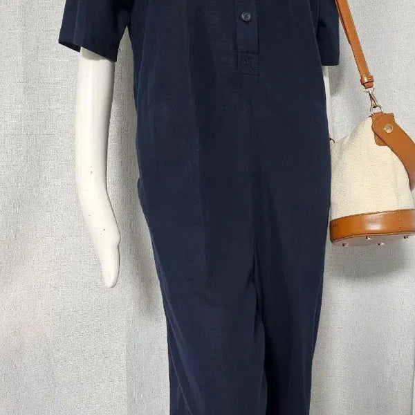 [BUNJANG] Navy Jumpsuit / 상태굿 남색 점프수트 반품 54 길이 122