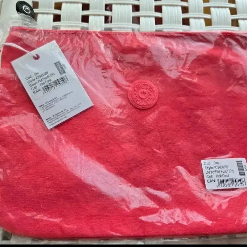 [BUNJANG] Kipling Flat Pouch Pink Coral / 키플링 플랫 파우치 핑크 코랄