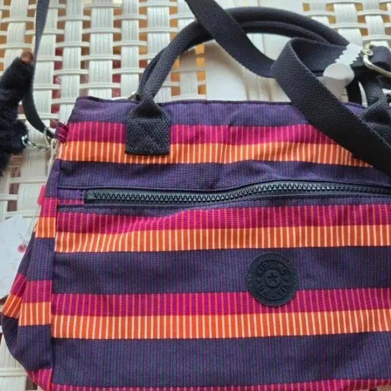 [BUNJANG] Kipling Stripe Tote Bag Shoulder Bag / 키플링 스트라이프 토트백 숄더백