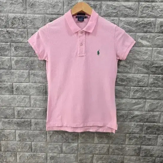 [BUNJANG] Polo Ralph Lauren Pink Cotton Slim Fit Short Sleeve Polo Shirt M / 폴로 랄프로렌 핑크 반팔 카라티