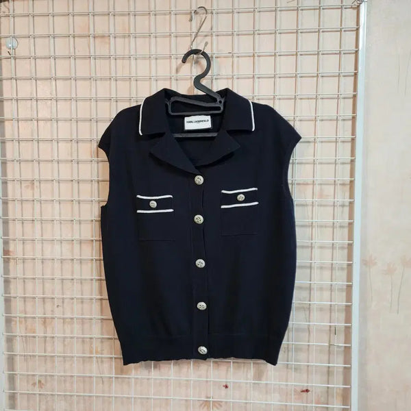 [BUNJANG] Color Felt Knit Vest Women's Size 77 / (새상품)칼라거펠트(카라/니트)베스트(여77)