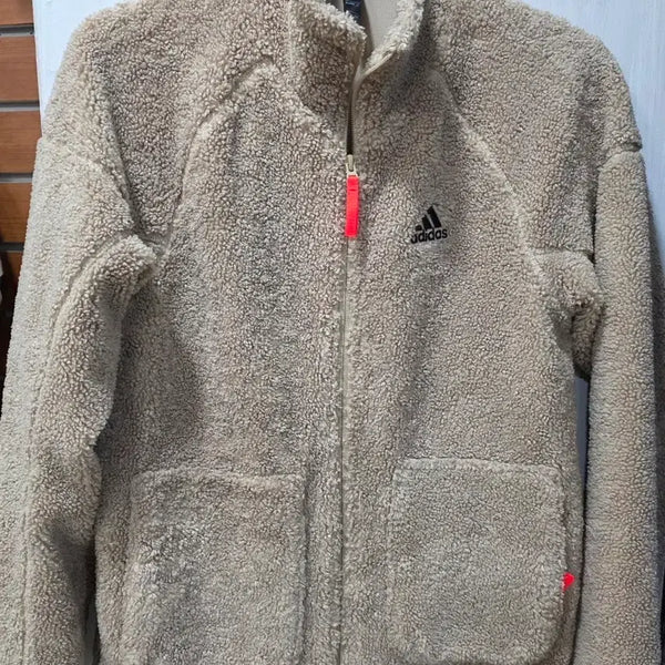 [BUNJANG] Adidas Fleece Zip-Up Jacket Beige / 아디다스 플리스 집업 자켓 베이지