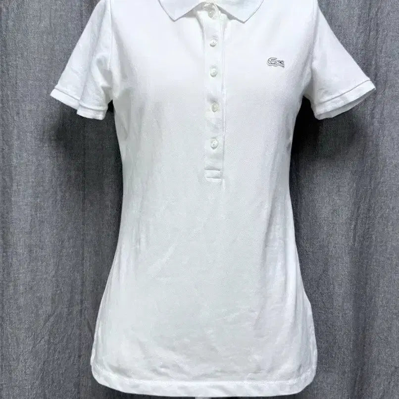 [BUNJANG] Lacoste Short Sleeve Polo Shirt White / 라코스테 반팔 카라티 화이트