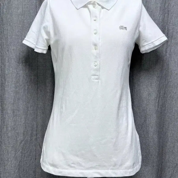 [BUNJANG] Lacoste Short Sleeve Polo Shirt White / 라코스테 반팔 카라티 화이트