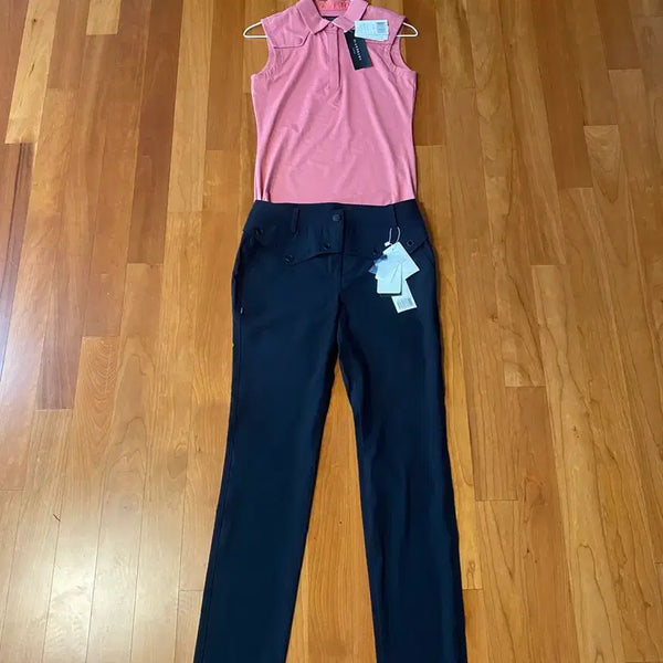 [BUNJANG] Saint Andrews Women's Shoulder Epaulet Sleeveless T-Shirt - Size S (55-55.5) / 세인트앤드류스여성견장포인트민소매티셔츠S(55-55반)